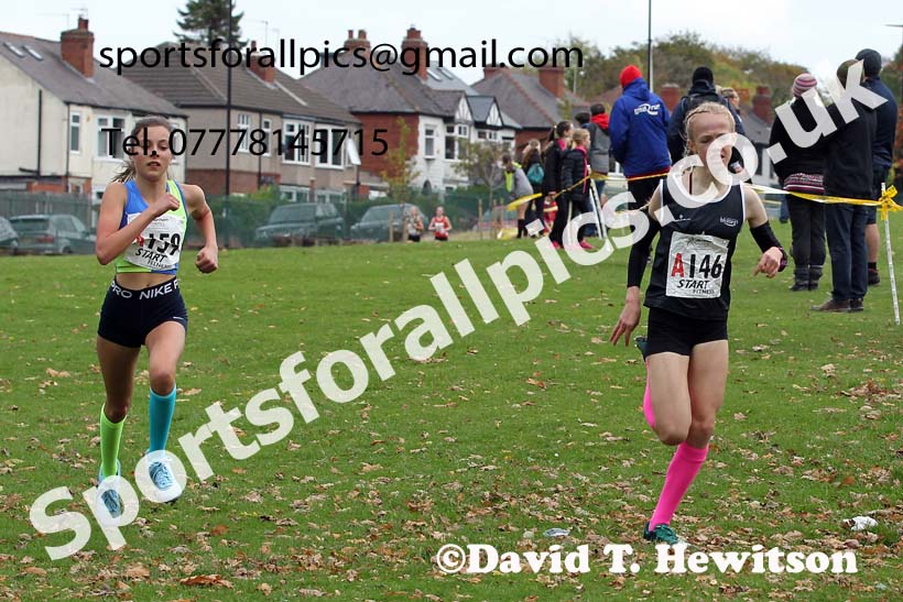 Girls under-15s Northern Cross Country Relays, Graves Park, Sheffield. Photo: David T. Hewitson/Sports for All Pics